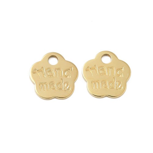 Anhänger, Handmade, 304 Edelstahl, 14K verg., 1 Stück