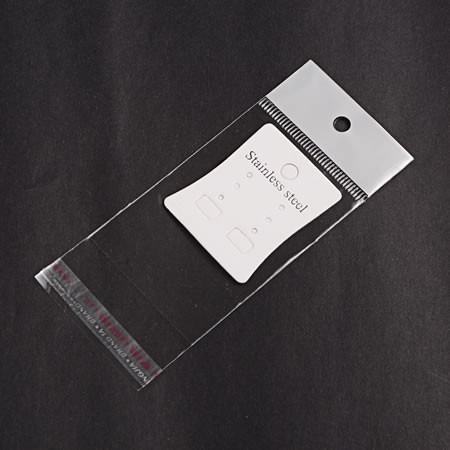 Cellophanbeutel, Ohrring Display Karte, 11,5cm, 1 Packung