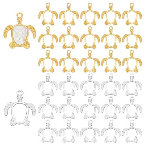 Schildkröten-Cabochon, 21,5x18,5mm, 1 Stück