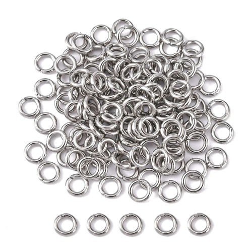 Biegering, Rund, Geöffnet, 304 Edelstahl, 5x1mm, 50 Stück