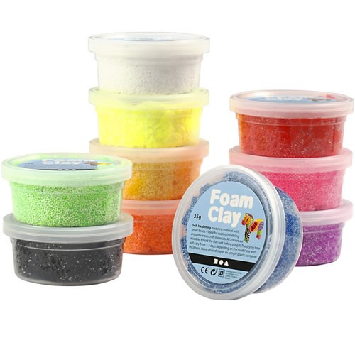 Foam Clay® - Sortiment, Sortierte Farben, 10x35g