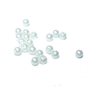 Wachs-Glasperle, Pearl Renaissance, Weiß, Matt, 4mm, 100 St