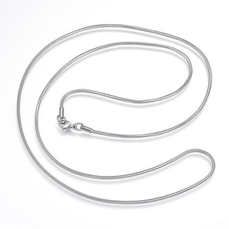 Collier, Schlangenkette, 304 Edelstahl, 76cm, Stärke: 2mm, 1 Stück