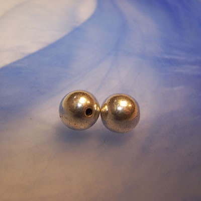 Kugel, Glatt/Punkte, 8mm, Kunststoff versilbert