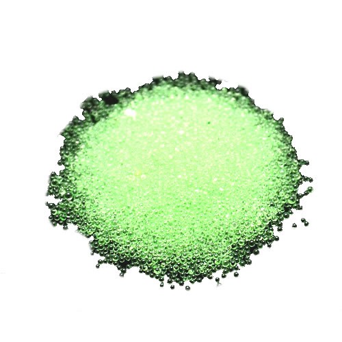 Microperlen, 0,6~0,8mm, Tr. Pale Green, 20gramm in Tütchen