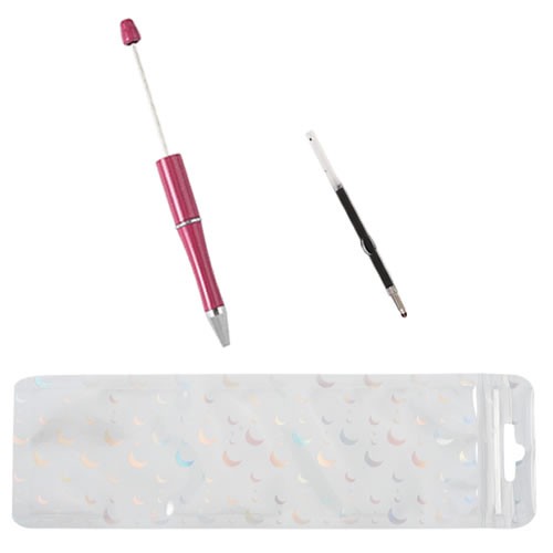 Beadable Pen, Kugelschreiber, Pink, 1 Set