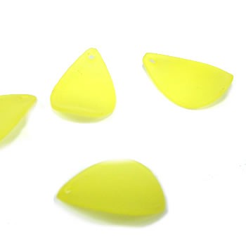 Plastikplättchen, Gelb, Gebogen, 1 Stück