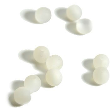 Plasticbead, Weiß, Matt, 10mm, 10 Stück