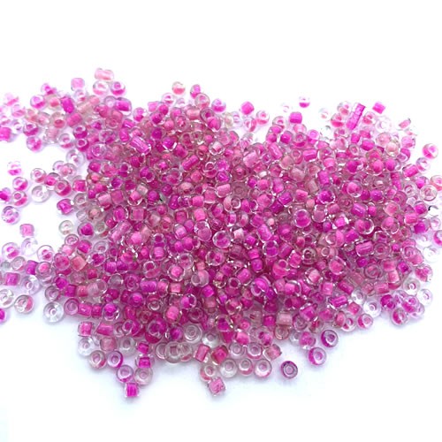 Rocailles, 2mm, inside color, Pink, 20g