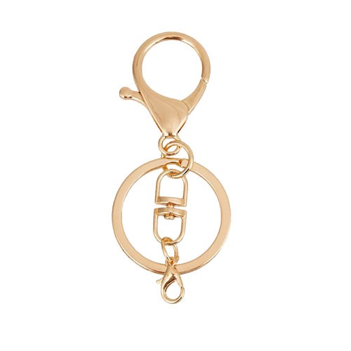 Schlüsselring, Karabiner, Eisen, Goldfarben, 1 Stück