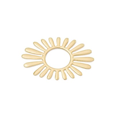 Scheibe, Sonne, Oval, Vergoldet, 1 Stück