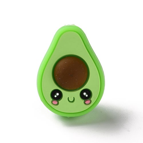 Silikonperle, Avocado, 3D, 1 Stück