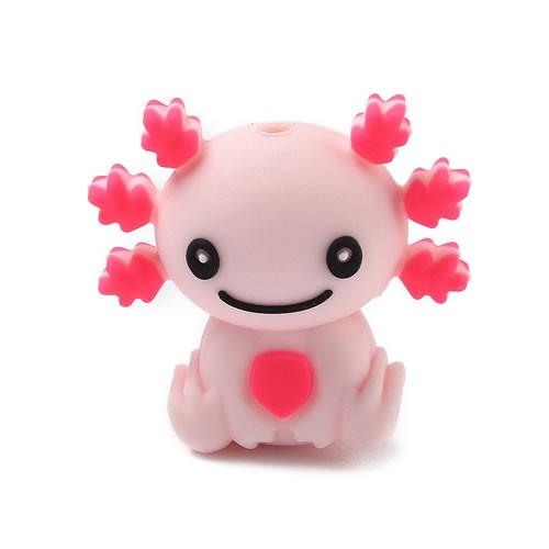 Silikonperle, Axolotl, 3D, 1 Stück