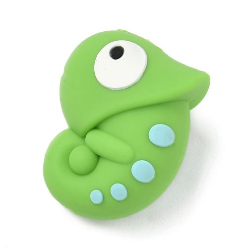 Silikonperle, Chamäleon, 3D, 1 Stück