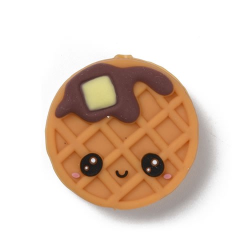 Silikonperle, Waffel, 3D, 1 Stück