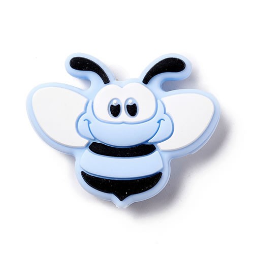 Silikonperle, Biene, 3D, 1 Stück