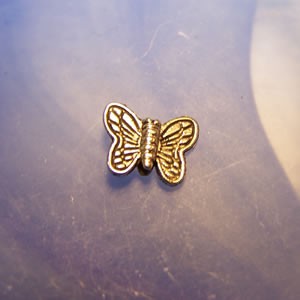 Metallperle, Schmetterling, 10,5mm, 1 Stück