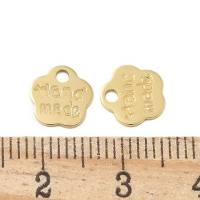 Anhänger, Handmade, 304 Edelstahl, 14K verg., 1 Stück
