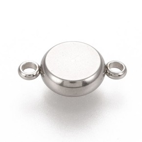 Verbinder, Cabochon, 304 Edelstahl, 14mm, 1 Stück