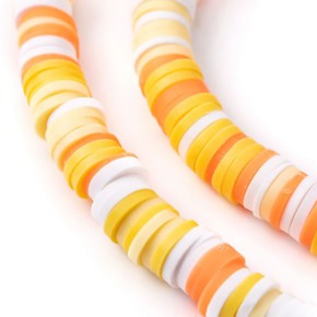 Polymer Clay, Heishi Perle, Champagne Yellow, 1 Strang