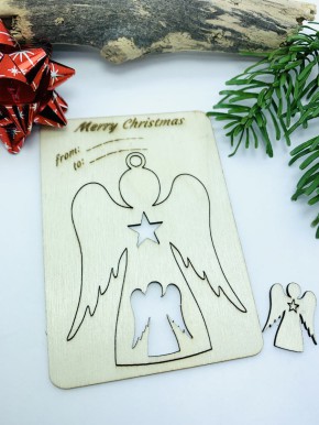Karte, Weihnachten, Engel in Engel, 1 Stück