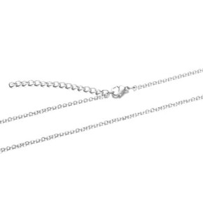 Collier, Ankerkette, 304 Edelstahl, 45,5cm, Stärke: 1,6mm, 1 Stück