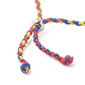 Nylonarmband, Geflochten, 201 Edelstahl, Bunt, 2 Stück