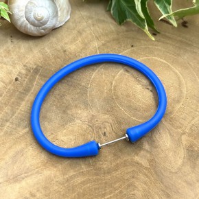 Silikonarmband, Wechselarmband, 201 Edelstahl, Dkl.Blau, 1 Stück