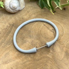 Silikonarmband, Wechselarmband, 201 Edelstahl, Grau, 1 Stück