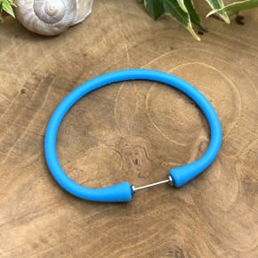 Silikonarmband, Wechselarmband, 201 Edelstahl, H.Blau, 1 Stück