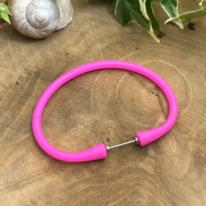 Silikonarmband, Wechselarmband, 201 Edelstahl, Pink, 1 Stück