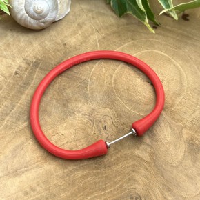 Silikonarmband, Wechselarmband, 201 Edelstahl, Rot, 1 Stück
