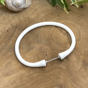 Silikonarmband, Wechselarmband, 201 Edelstahl, Weiß, 1 Stück