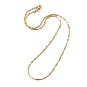 Collier, Schlangenkette, 304 Edelstahl, 18K verg., 60,6cm, 1 Stück