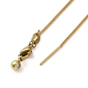 Collier, Schlangenkette, 304 Edelstahl, 18K verg., 50,8cm, 1 Stück