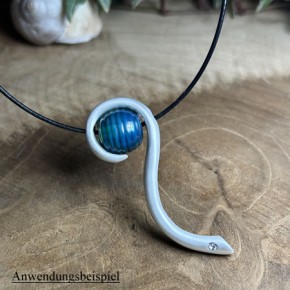 K-Design, Schlange mit Swarovski-Kristall, Rhodiniert, 1 Stück