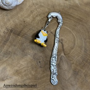 Lesezeichen, Delfin, Klein, Antik Silberfarben, 1 Stück