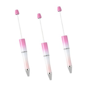 Beadable Pen, Kugelschreiber, Rosa/Weiß, 1 Set