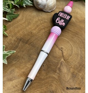 Beadable Pen, Kugelschreiber, Rosa/Weiß, 1 Set