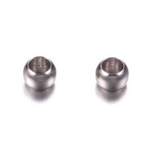 Quetschperlen, 316 Edelstahl, 2mm, 20 Stück