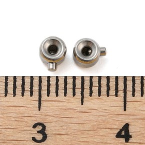 Quetschperle, Stift, 4x3mm, 303 Edelstahl, 10 Stück