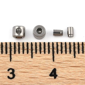 Quetschperle, Stift, 3x2,5mm, 304 Edelstahl, 10 Stück