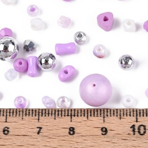 SeedBeads, Perlen-Mix, Lilatöne, 1 Packung