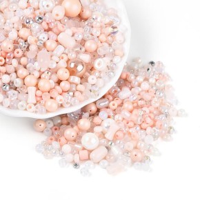 SeedBeads, Perlen-Mix, Pfirsichtönen, 1 Packung