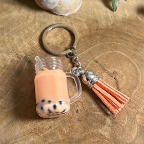 Schlüsselanhänger, Bubble Tea, Muster 1, 1 Stück