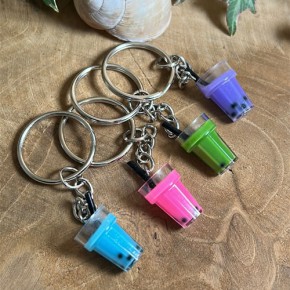 Schlüsselanhänger, Bubble Tea, Muster 3, 1 Stück