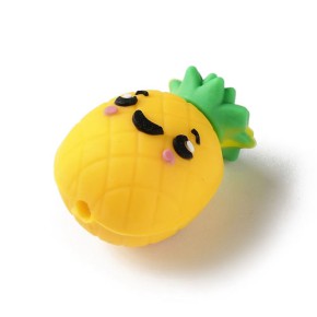 Silikonperle, Ananas, 3D, 1 Stück