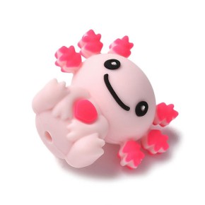 Silikonperle, Axolotl, 3D, 1 Stück