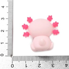 Silikonperle, Axolotl, 3D, 1 Stück