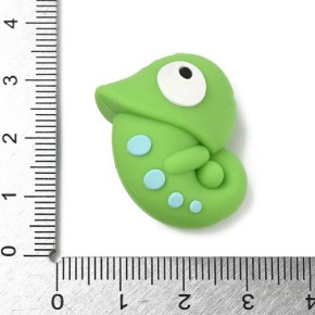 Silikonperle, Chamäleon, 3D, 1 Stück